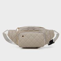 Quilted Sling Crossbody Bag Vegan Leather