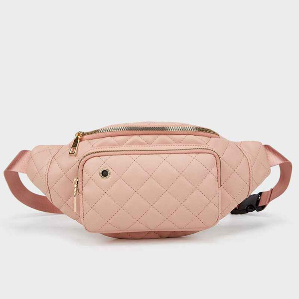 Quilted Sling Crossbody Bag Vegan Leather