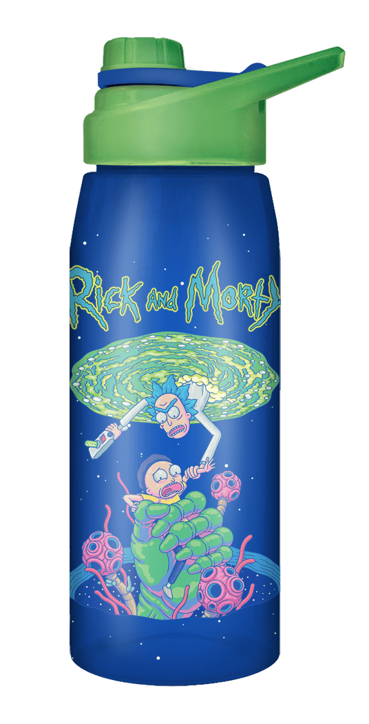 Rick and Morty Portal Grab 28oz Water Bottle w Screw Lid - Leo's Treasure Box