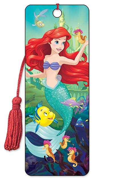3D Disney Bookmark - Ariel Swimming