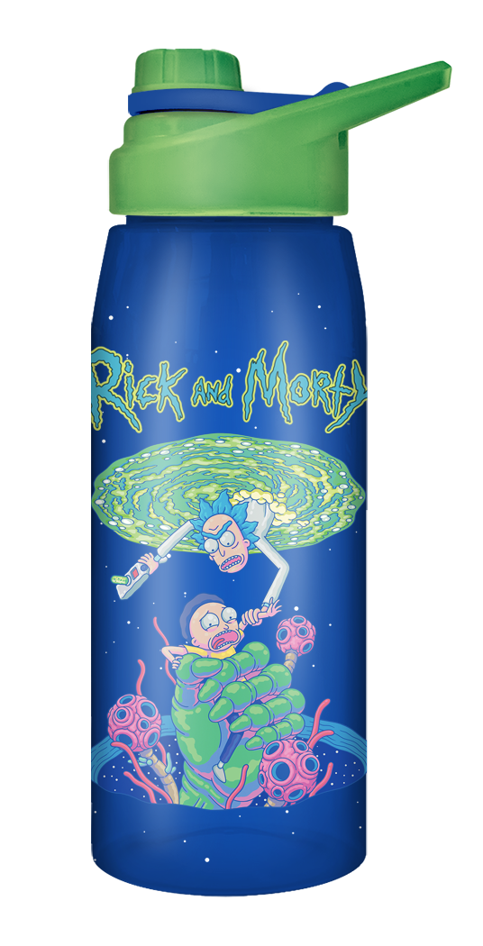 Rick and Morty Portal Grab 28oz Water Bottle w Screw Lid